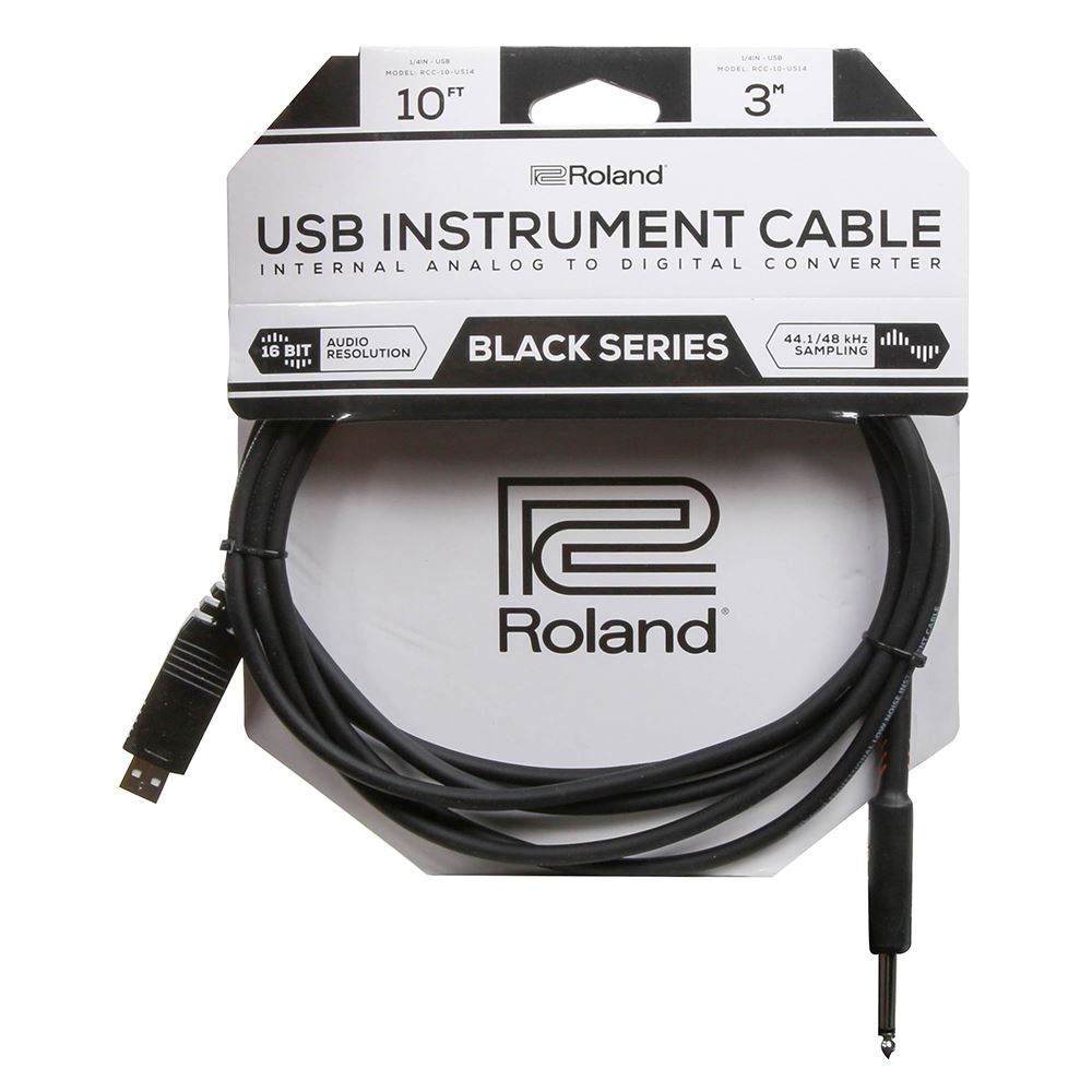Roland Black Series USB Instrument Cable - 10 ft