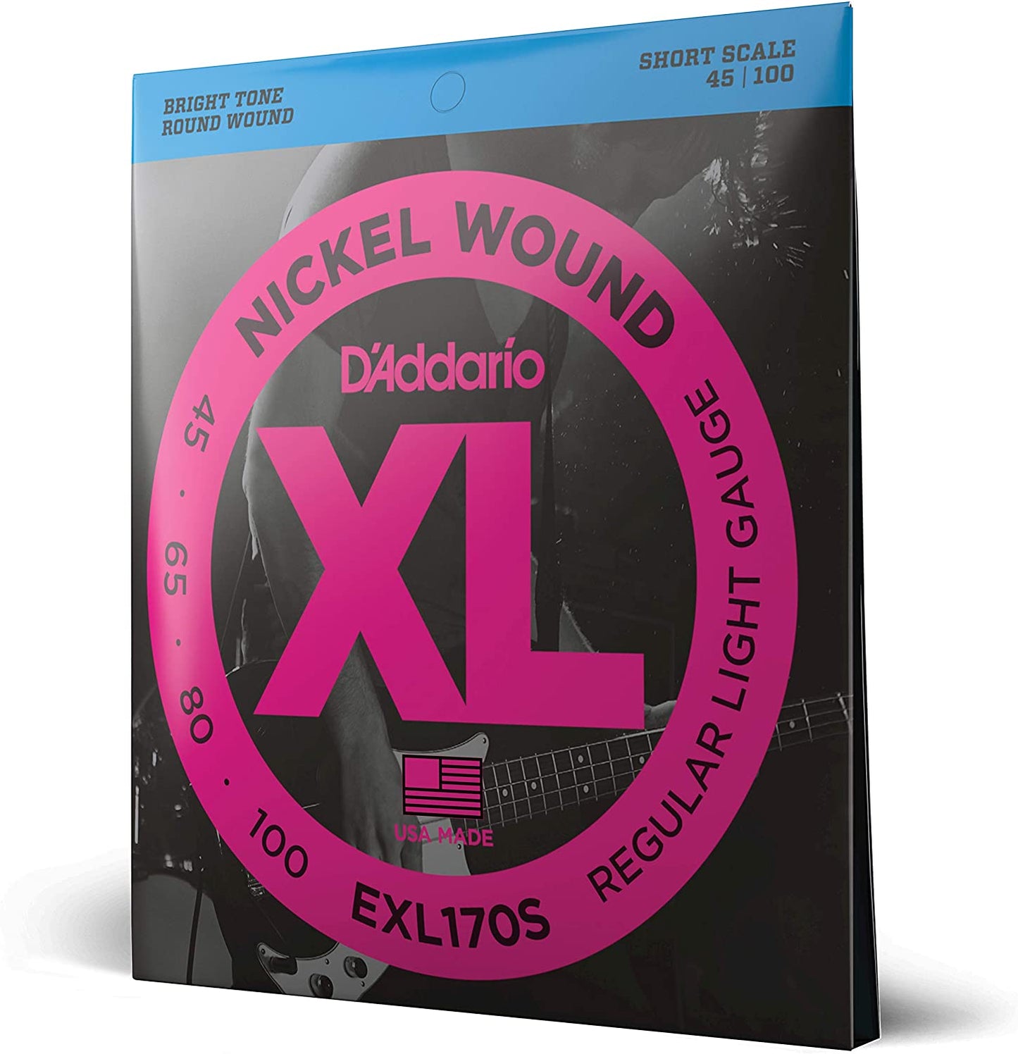 D'addario EXL170S Regular Light Short Scale Bass Strings - 45-100