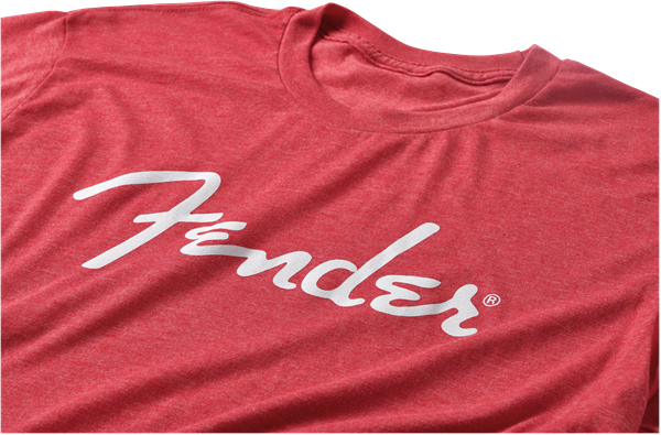 Fender Spaghetti Logo T-Shirt Heather Red