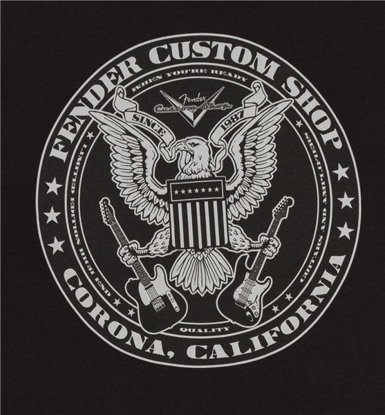 Custom Shop Eagle T-Shirt, Blk