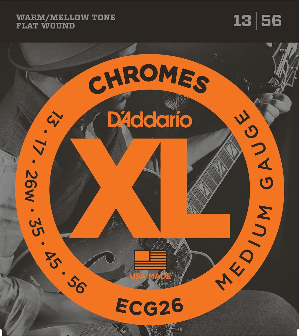 D'Addario Chromes Light Gauge .13-56 - ECG26 Electric Guitar Strings