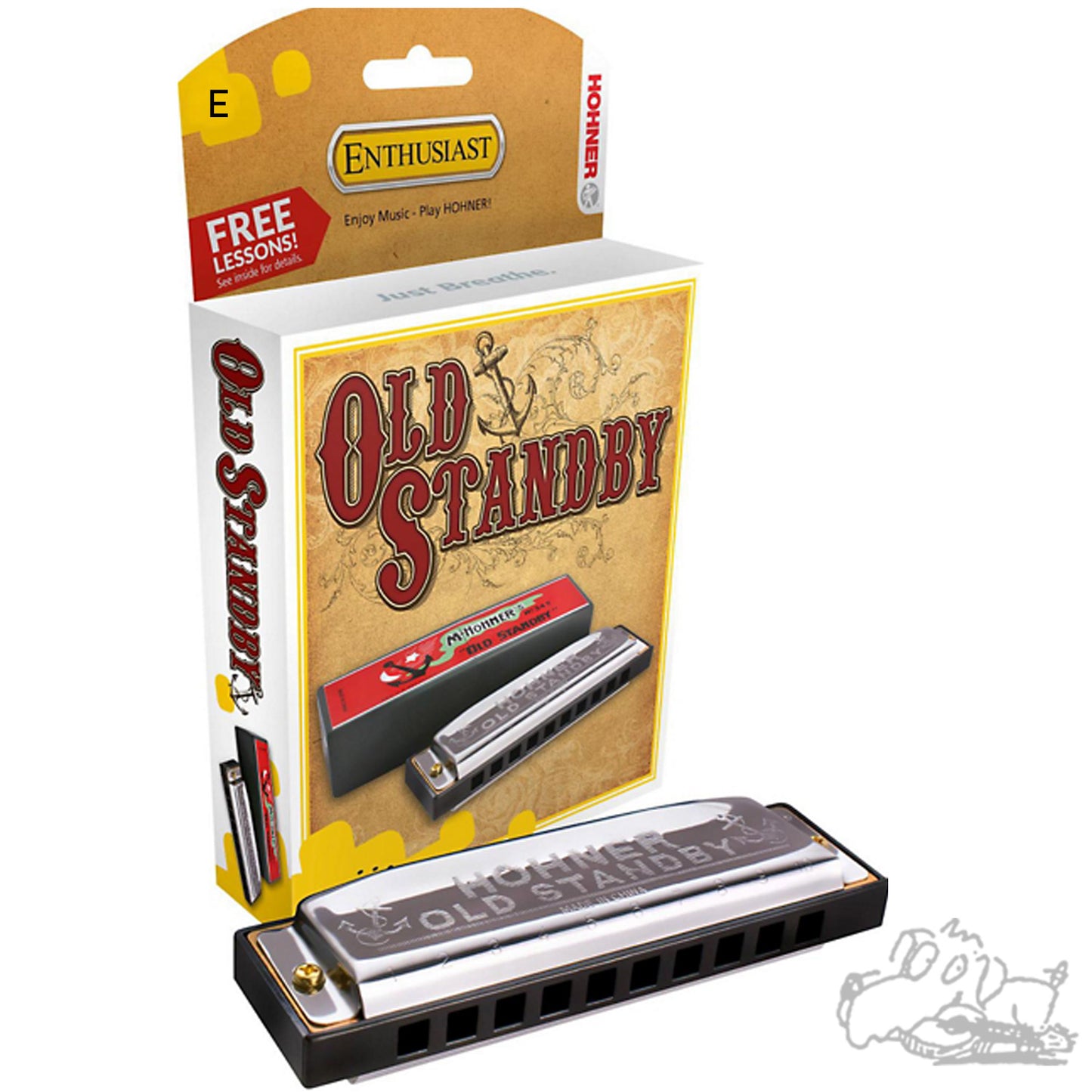Hohner Old Standby Harmonica in Assorted Keys - A, Bb, B, C, D, E, F, G