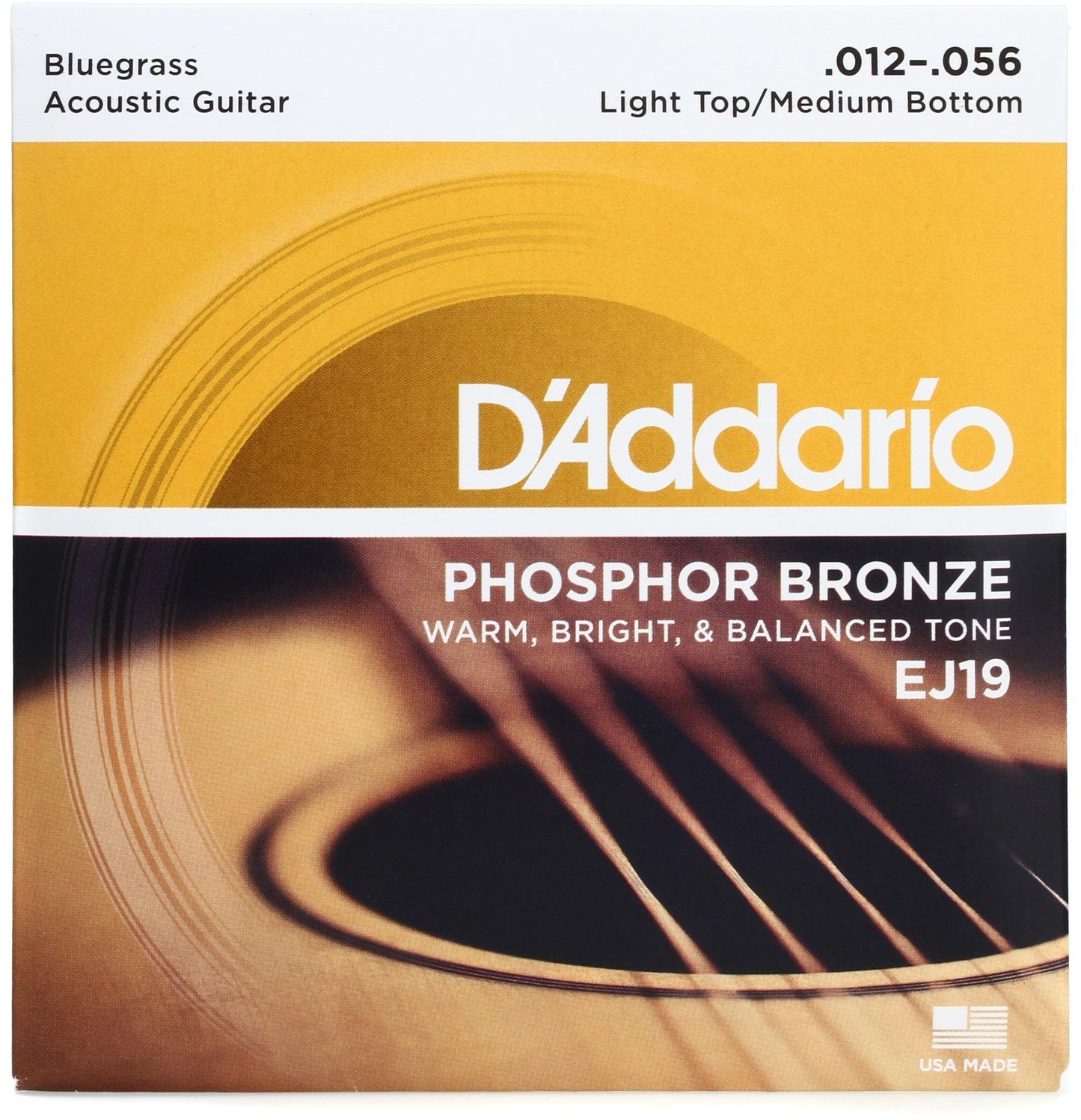 D'Addario 12-56 Phosphor Bronze Acoustic Guitar Strings - EJ19