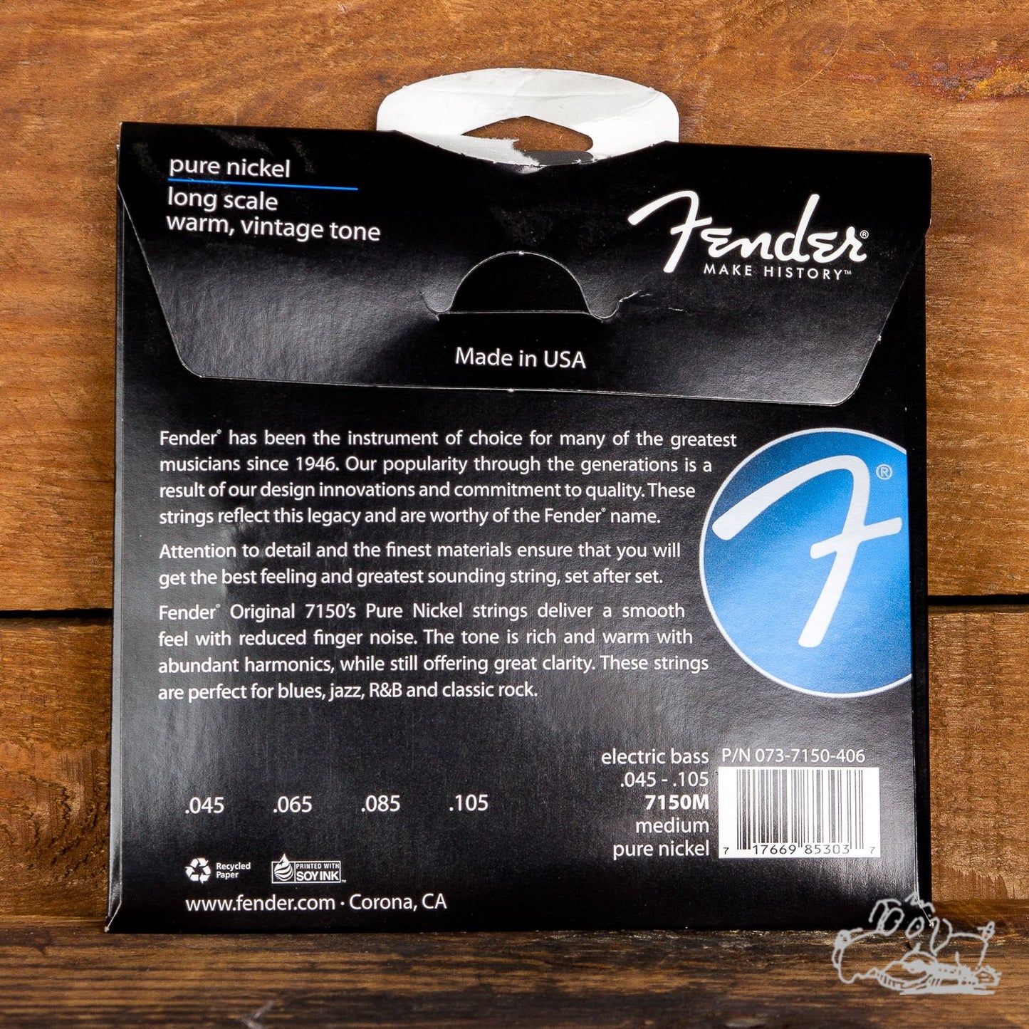 Fender Pure Nickel Round Wound 7150M (45-105) Electric Bass Guitar Strings