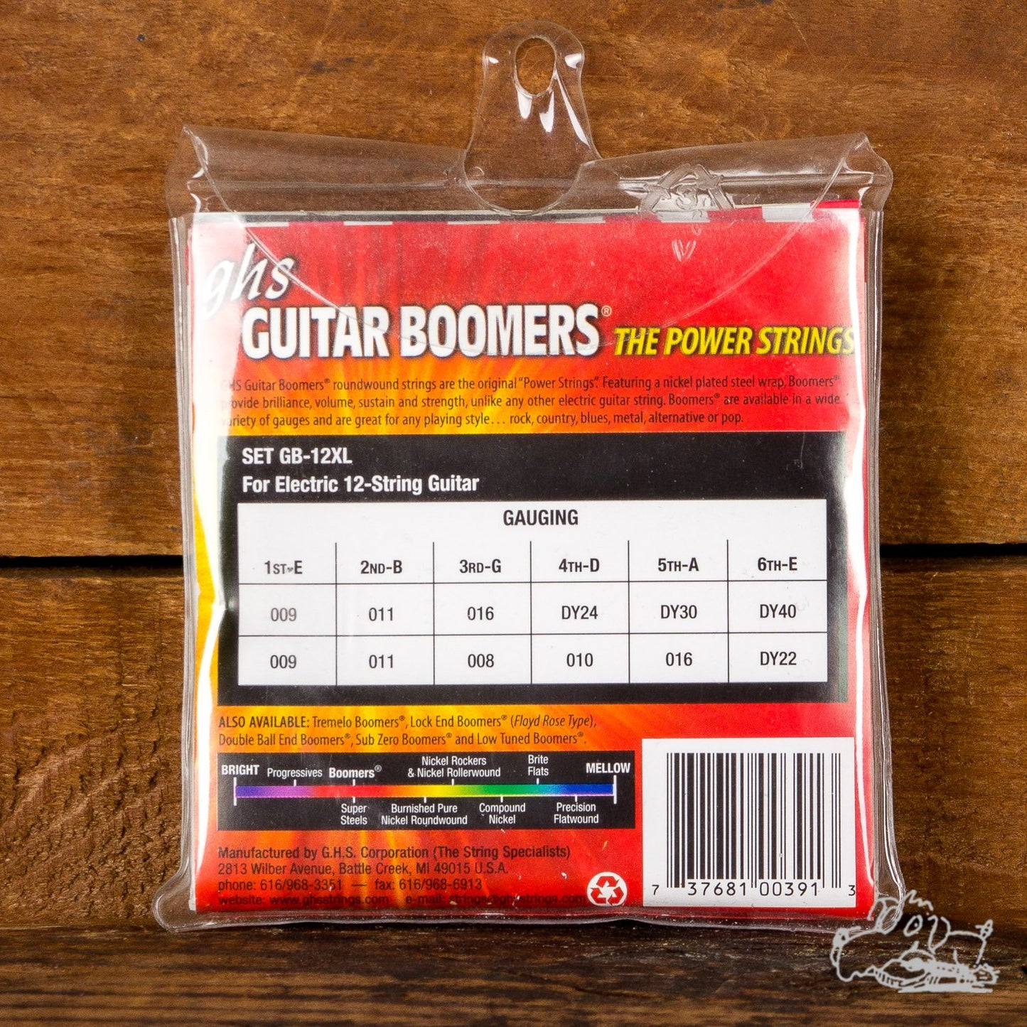 GHS Boomers 12-String 9-40 Roundwound Extra Light Electric Guitar Strings
