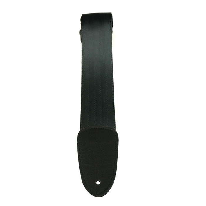 2" Automotive Seatbelt WW Deluxe Sewn Leather Ends Guitar Strap