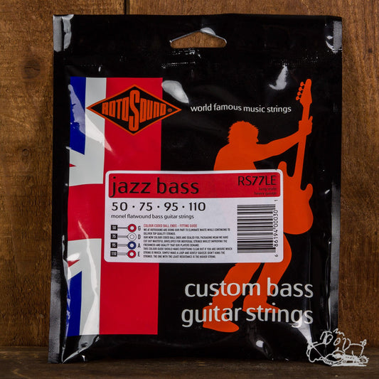 Rotosound RS77LE Jazz Bass 77 Flatwound Long Scale Bass Strings - 50-110