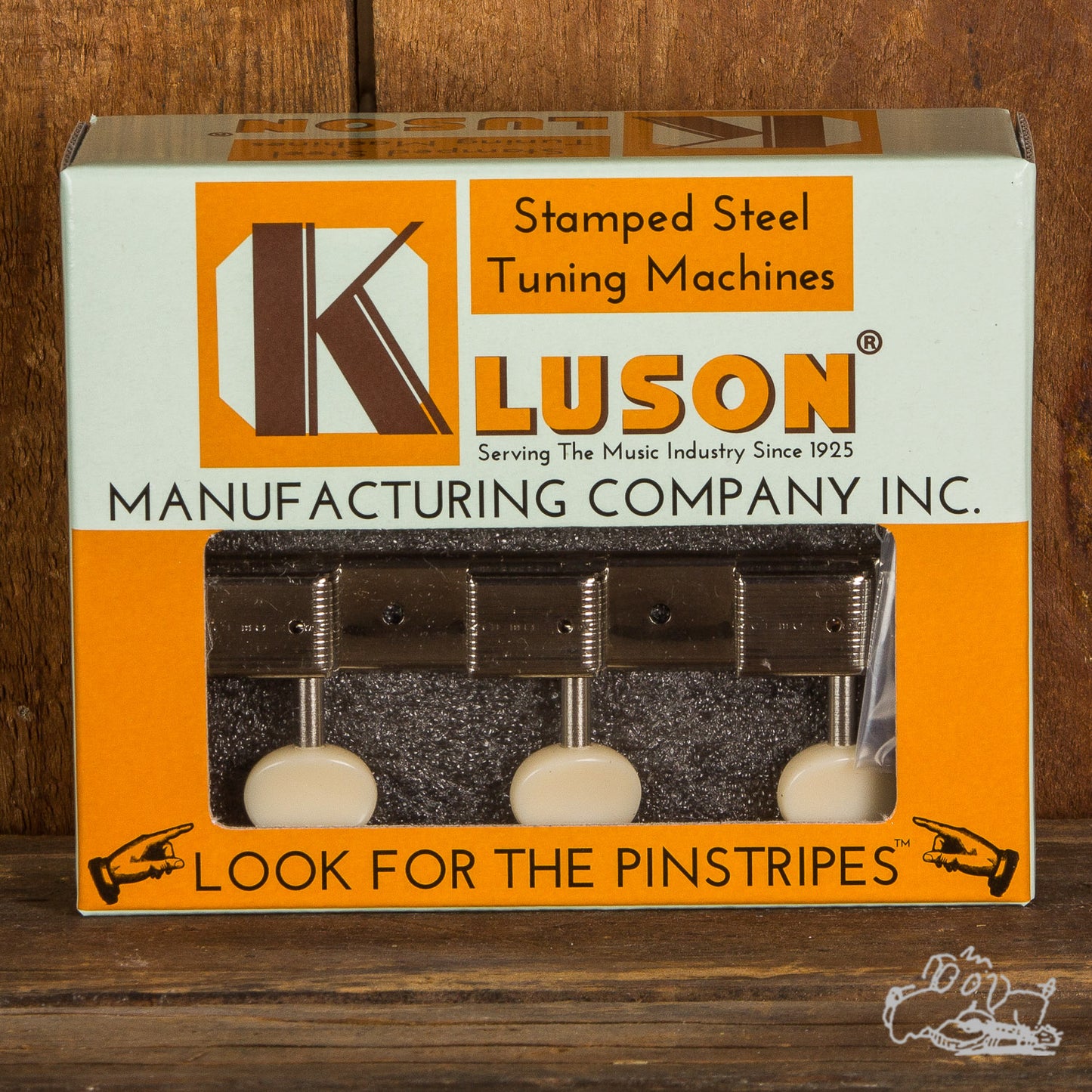 Kluson 3 on a Plate Single Line Plastic Button Tuning Machines
