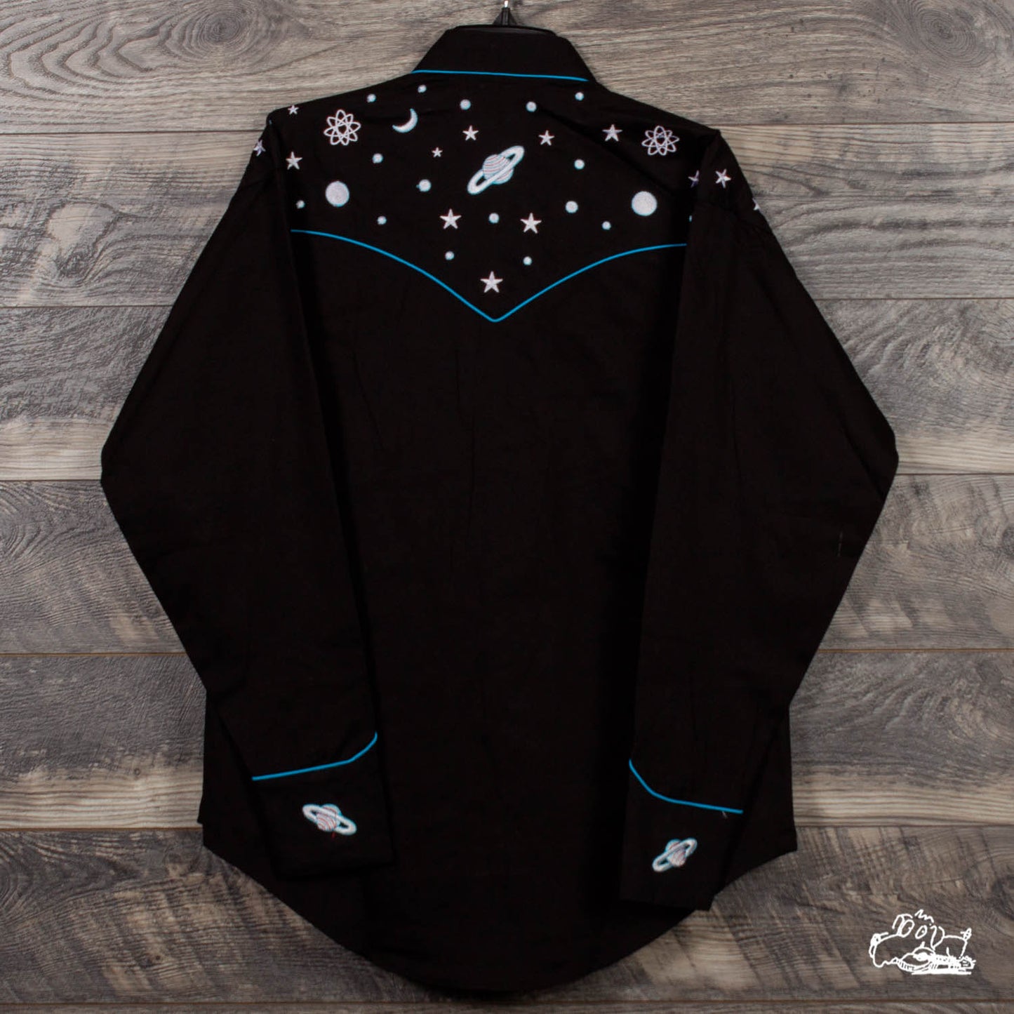 Rockmount Ranch Wear - Men's Out of This World Embroidered Black Western Shirt
