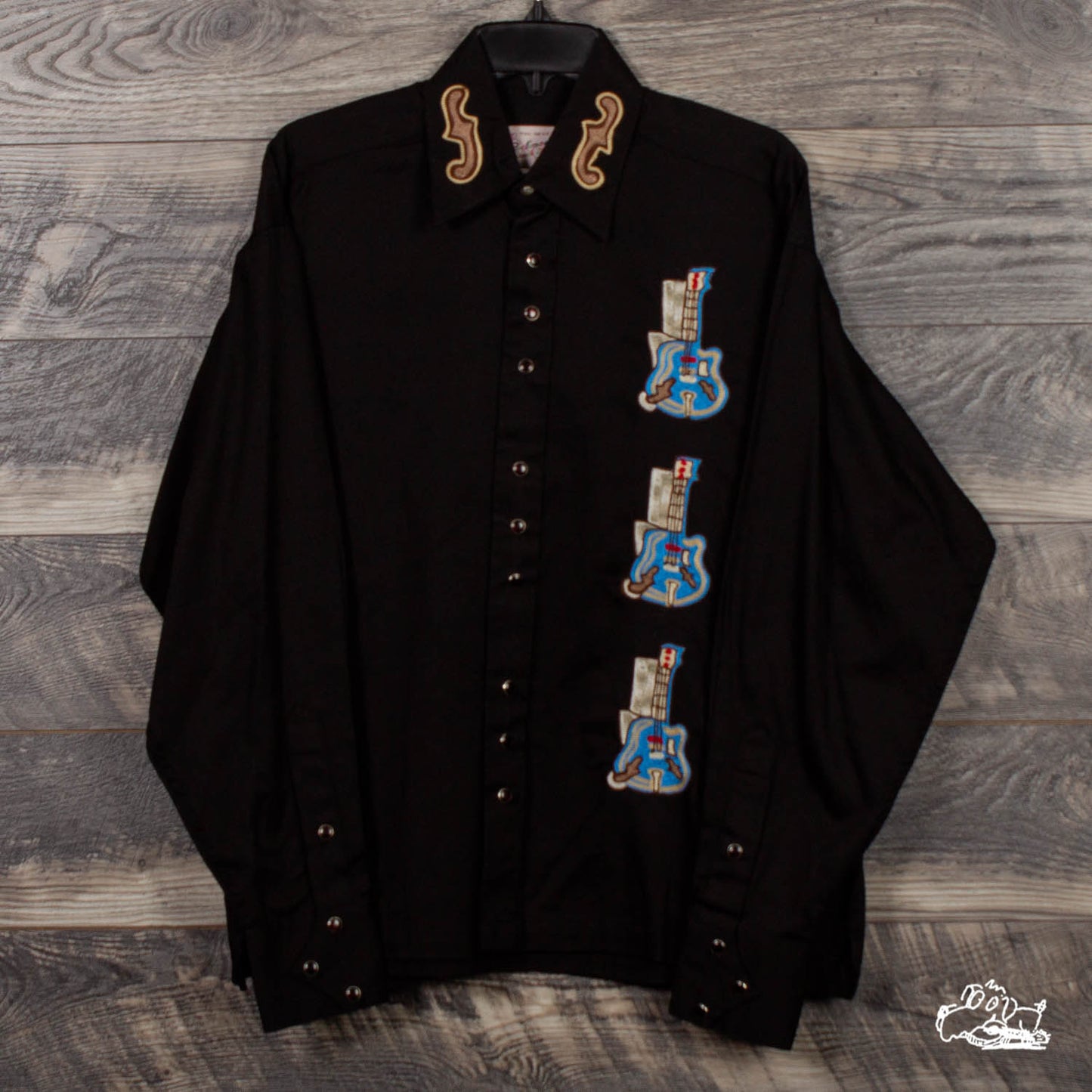 Rockmount Ranch Wear - Men's L/S Embroidered Guitars