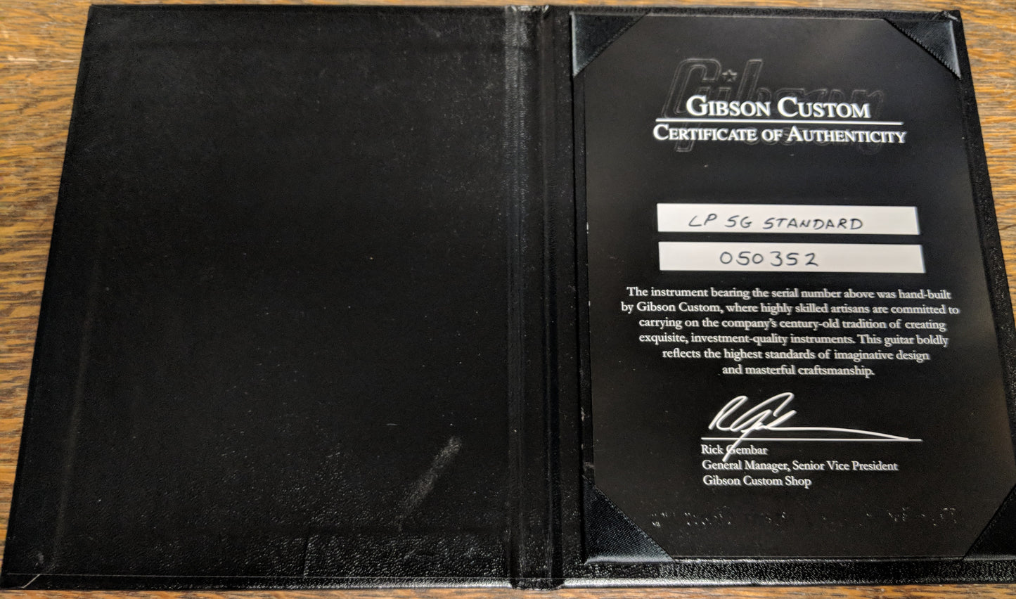 2005 Gibson Custom Shop SG Standard VOS