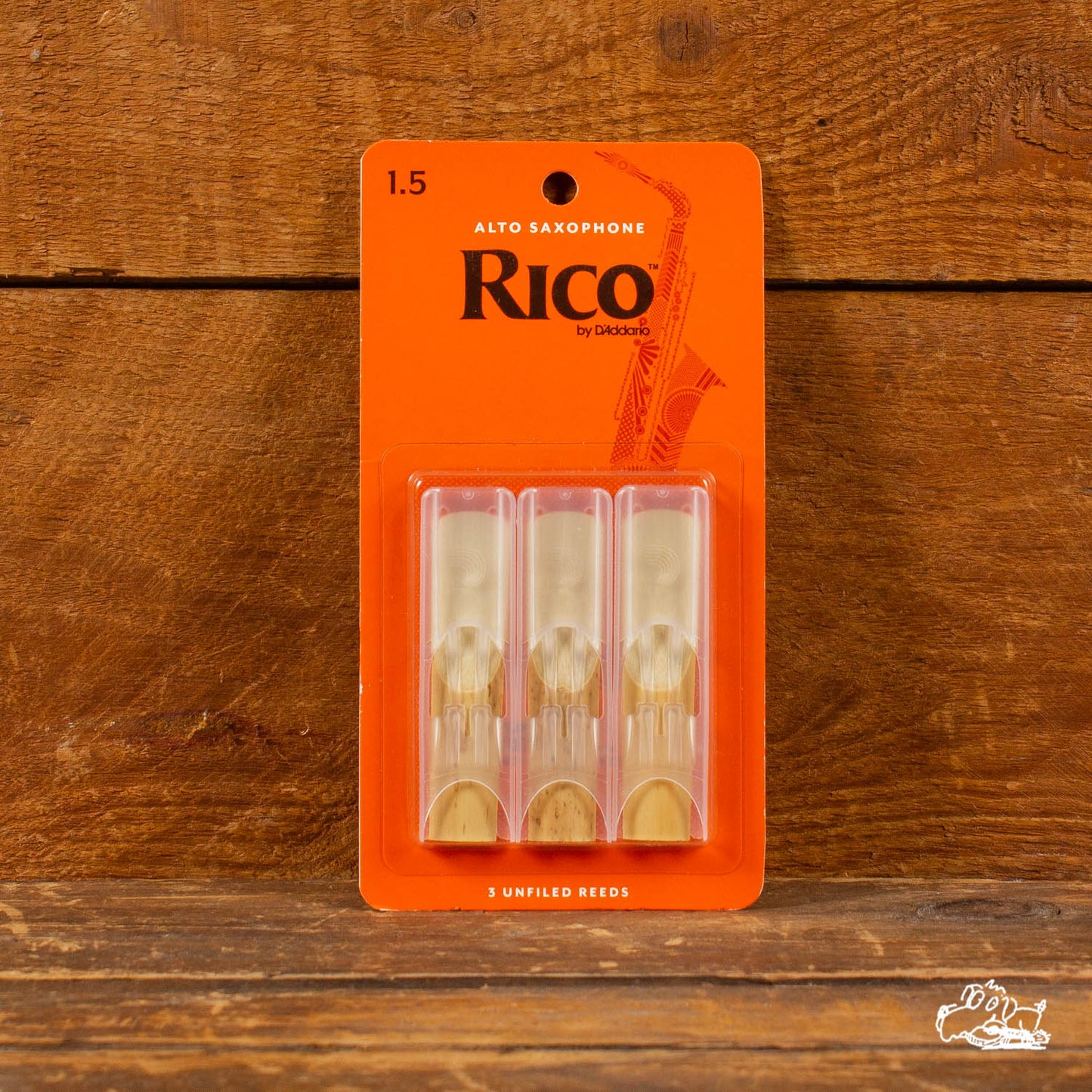 Rico by D'Addario - Unfiled Alto Saxophone Reeds - Pack of 3 - Choose from 1.5, 2.0, or 2.5