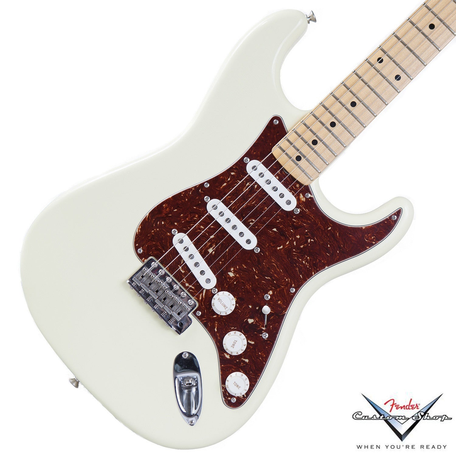 2013 Fender CS '55 Stratocaster Closet Classic, Vintage White - Garrett Park Guitars
 - 1