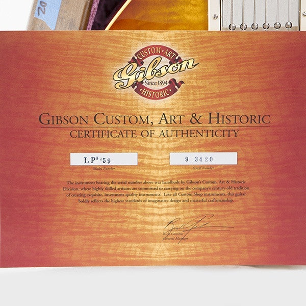 2003 Gibson Historic '59 Reissue Les Paul, LPR9, Washed Cherry - Garrett Park Guitars
 - 14
