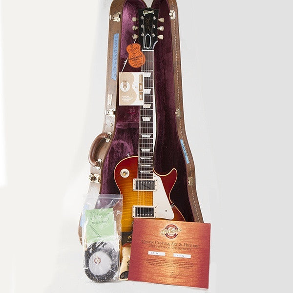 2003 Gibson Les Paul '59 Reissue, Washed Cherry Brazilian Board - Garrett Park Guitars
 - 12