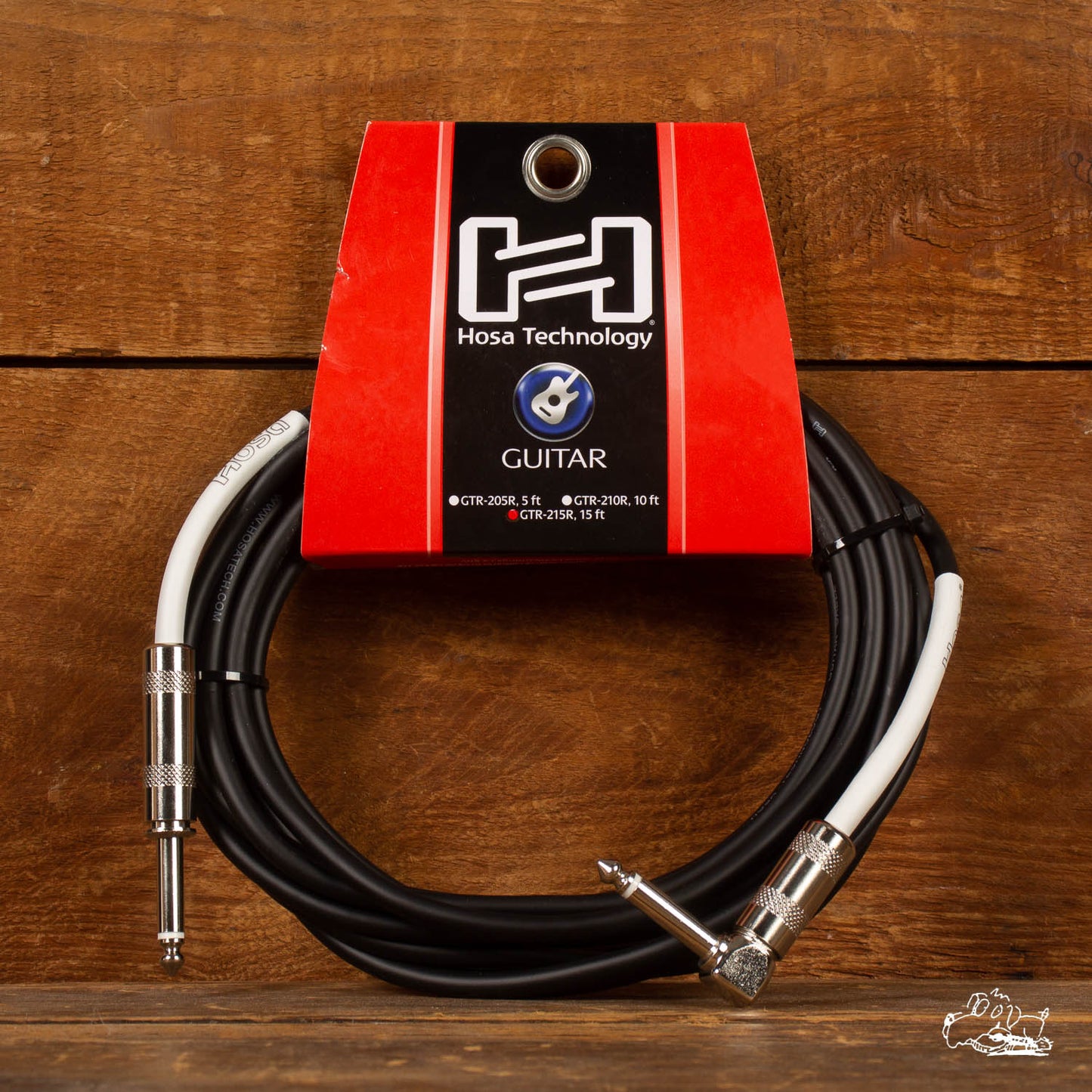 Hosa 15' Guitar Cable - Straight to Right Angle - 24 AWG