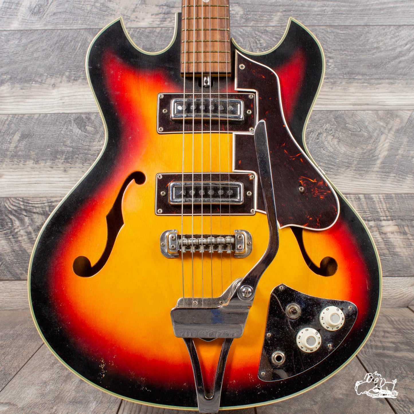 1960's Teisco MIJ Semi-Hollowbody Guitar - Sunburst