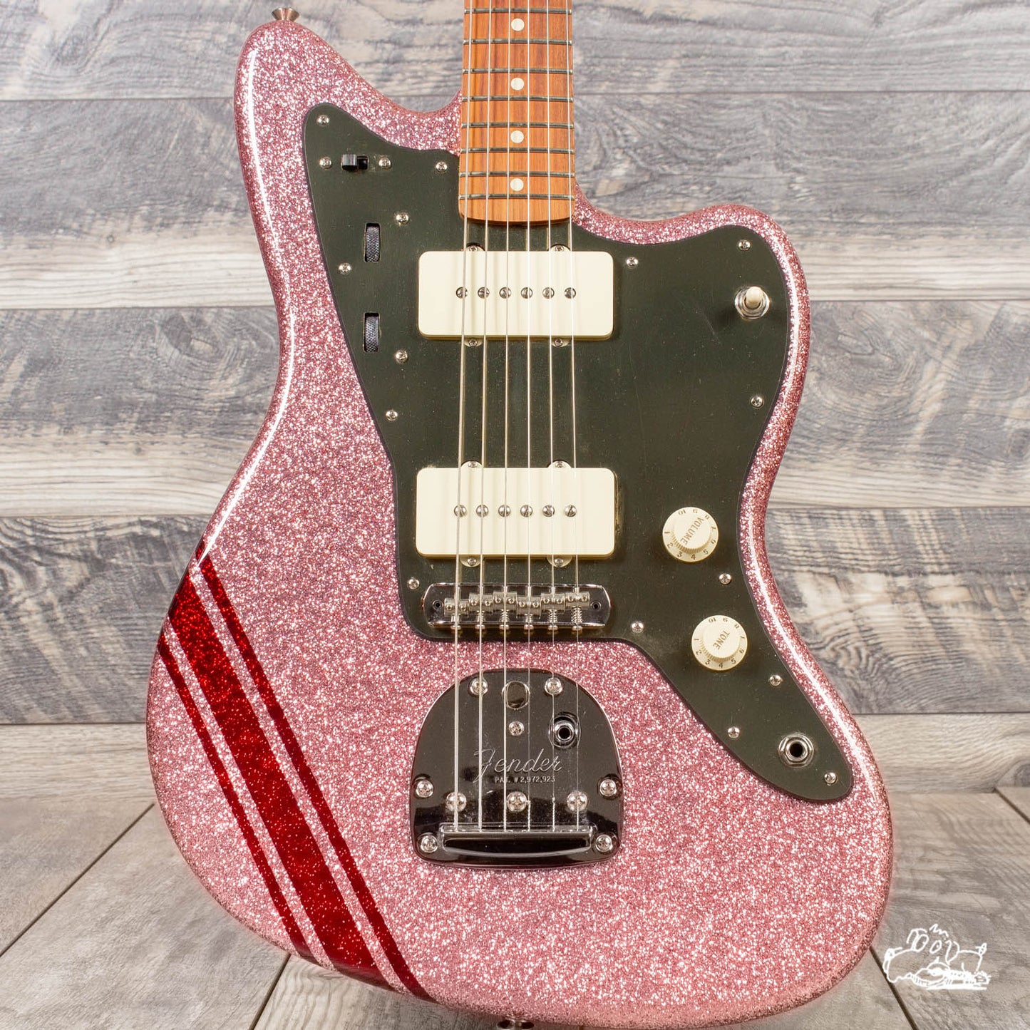 Bell & Hern Custom JazzCaster Finished in "Cousin Strawberry" Sparkle