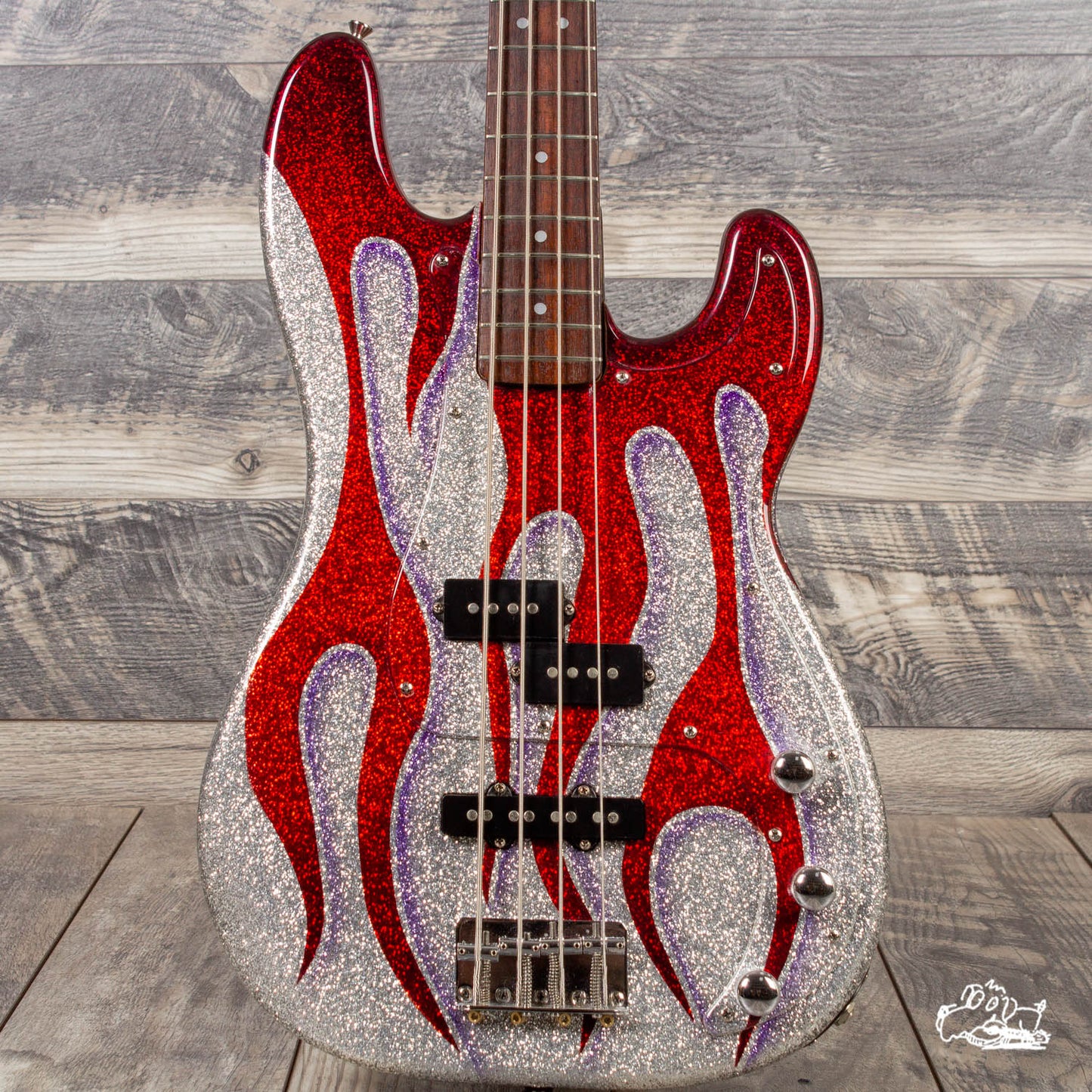 Bell & Hern Bass in "Shot Down in Flames" Custom Sparkle