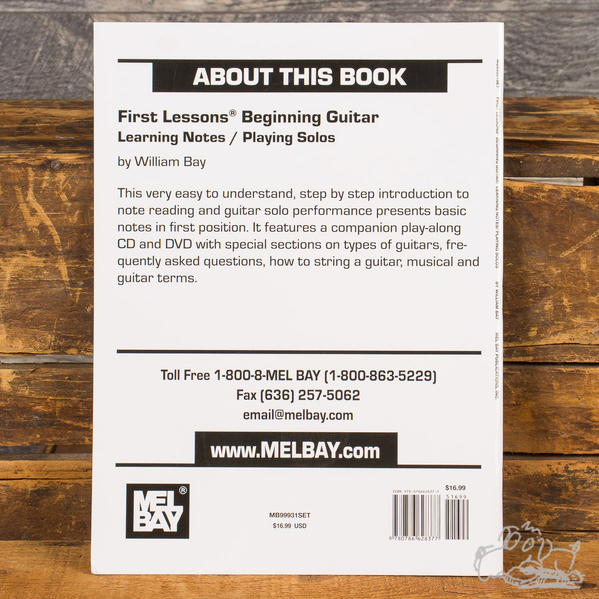 Mel Bay's First Lessons Beginning Guitar by William Bay - CD & DVD Included!