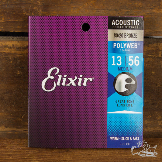 Elixir 80/20 Golden Bronze Acoustic Guitar Strings 13-56