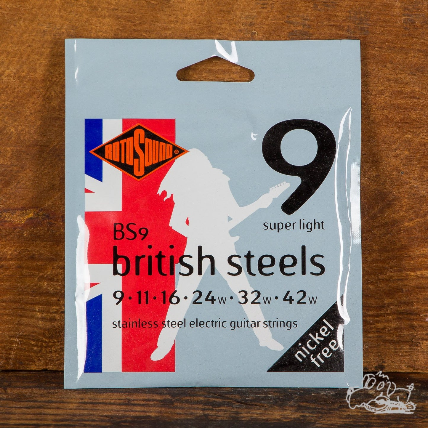 Rotosound British Steel Stainless Steel Electric Guitar Strings 9s, 10s, and 11s