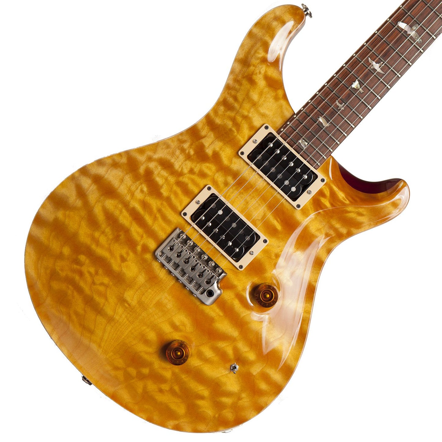 1987 PRS Custom with Birds, Vintage Yellow - Garrett Park Guitars
 - 1