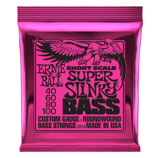Super Slinky Nickel Wound Short Scale Bass Strings - 40-100