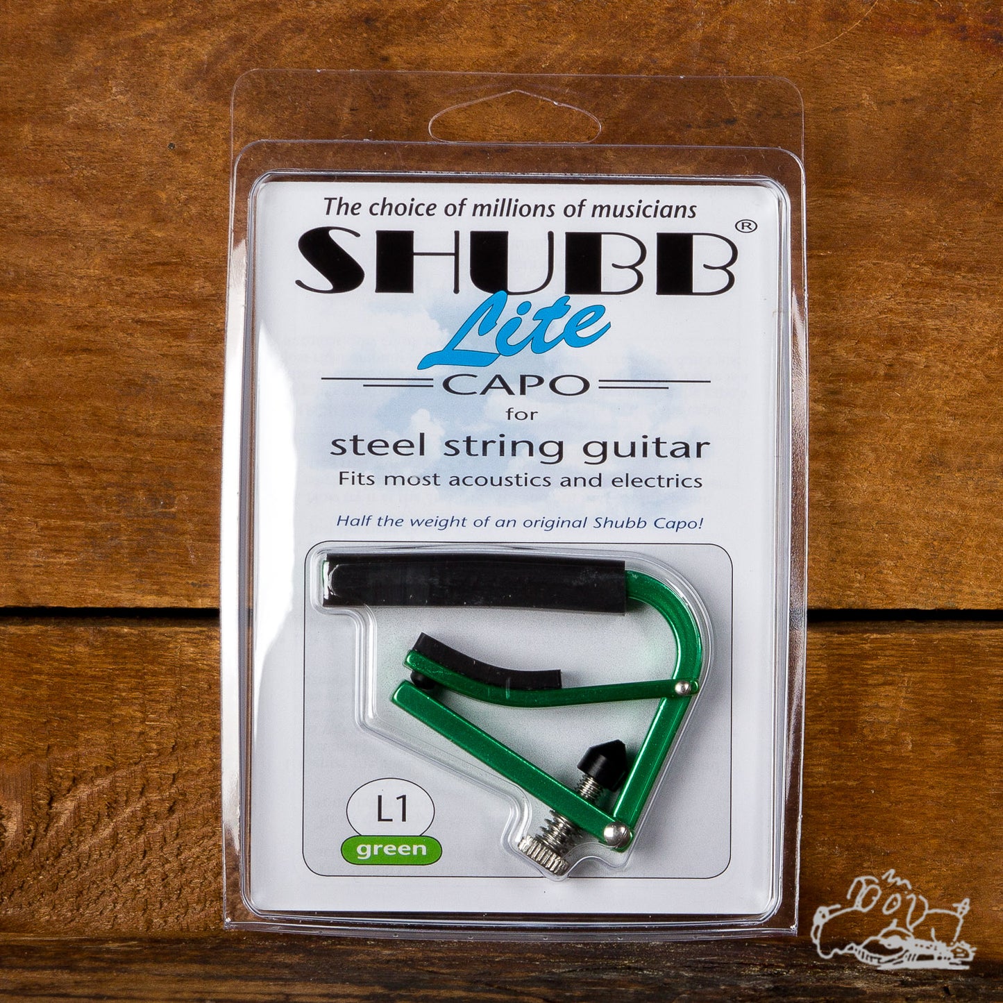 Green Shubb Lite Steel String Acoustic or Electric Guitar Capo