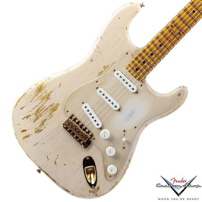 2014 Fender Custom Shop '54 Stratocaster Relic, Dirty Blonde - Garrett Park Guitars
 - 1