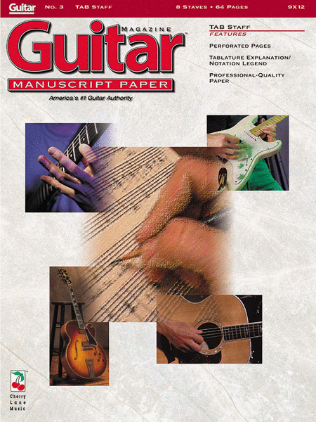 Guitar™ Magazine Manuscript Paper – #3 Tab Staff – 9″ x 12″