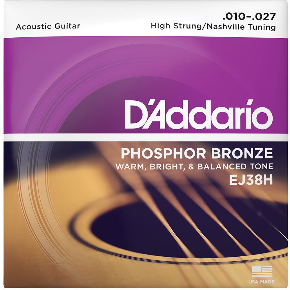 D'Addario 10-27 Phosphor Bronze Acoustic Guitar Strings - EJ38H