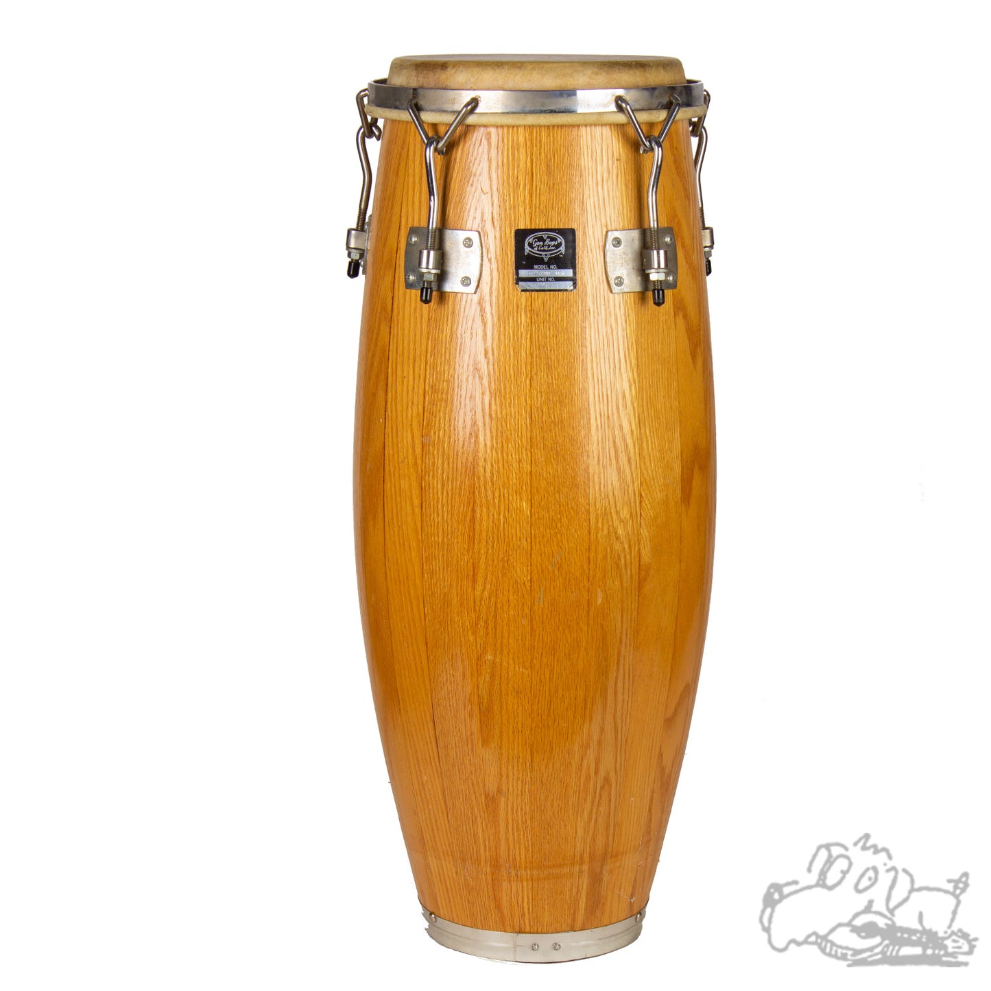 Used Gon Bops IO-3400 Oak Conga Drum