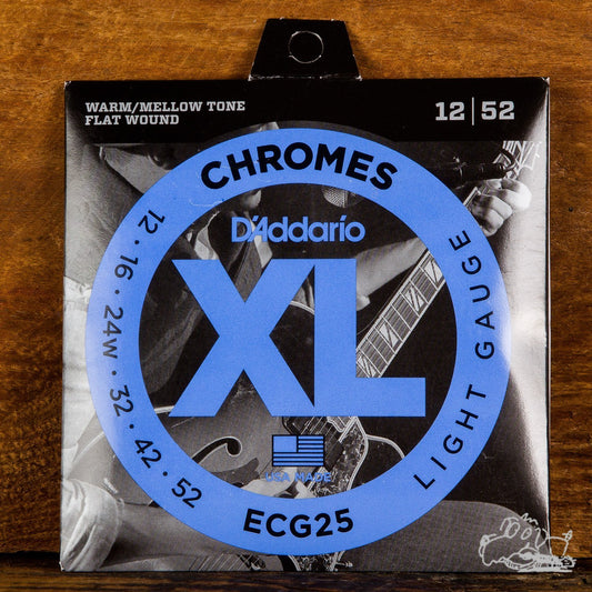 D'Addario Chromes Light Gauge .12 - .52 ECG25 Electric Guitar Strings