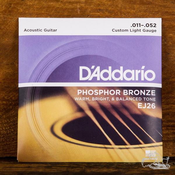 D'Addario 11-52 Phosphor Bronze Acoustic Guitar Strings - EJ26