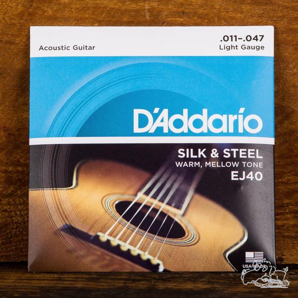 D'Addario 11-47 Silk & Steel Acoustic Guitar Strings - EJ40