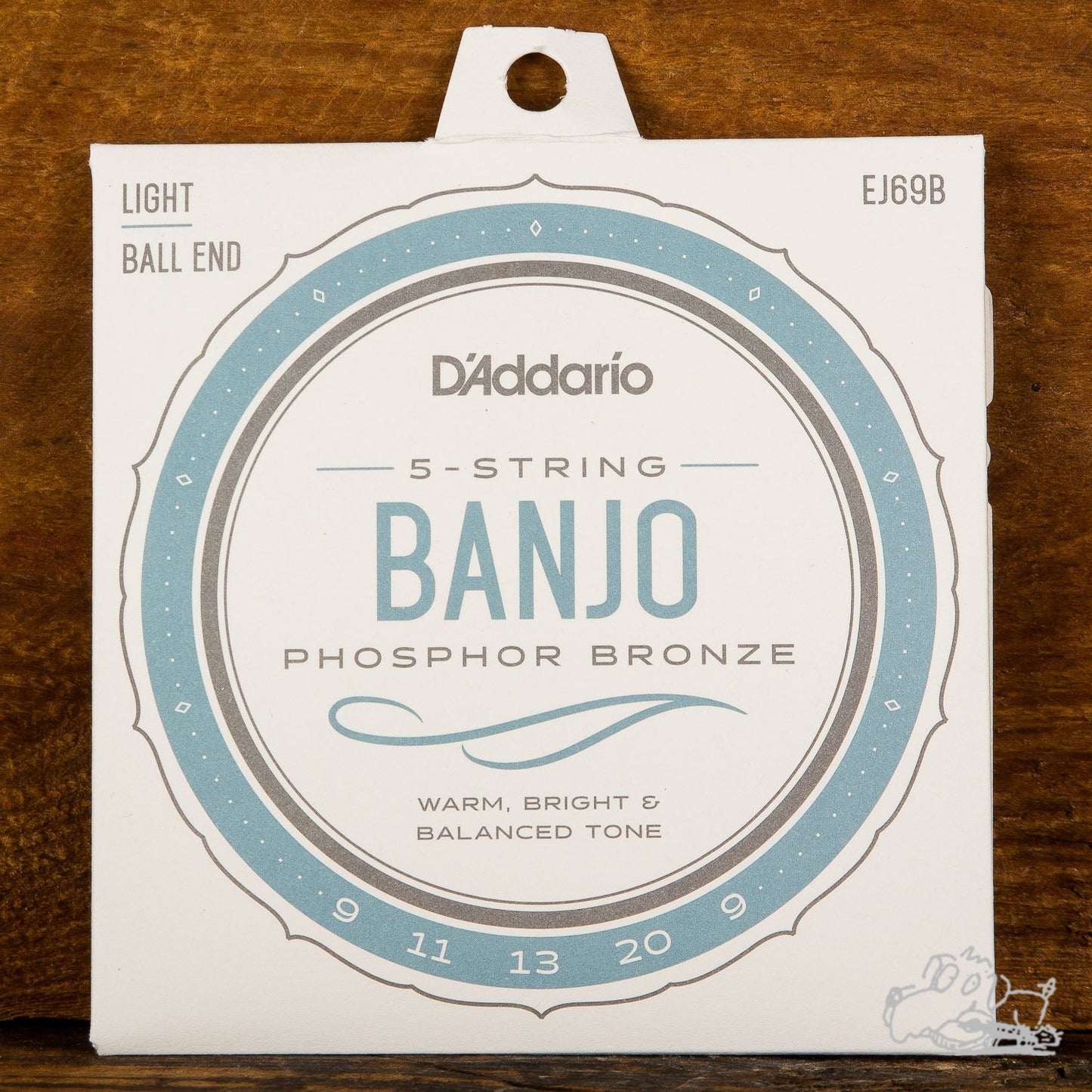 D'Addario EJ69B 5-String Banjo Strings - Phosphor Bronze - Ball End Light