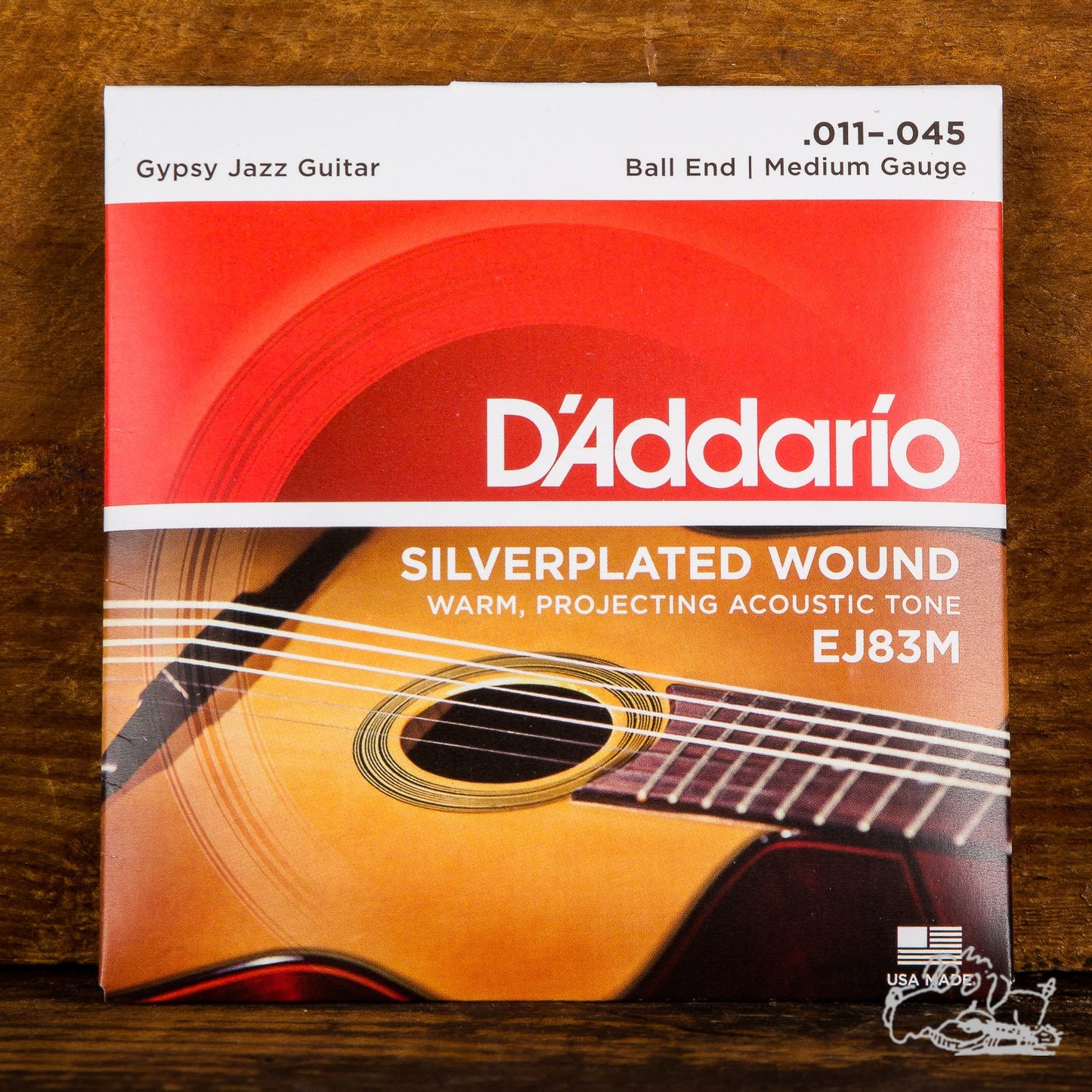 D'Addario Gypsy Jazz Guitar Strings - Silverplated Wound Ball End Medium 11-45