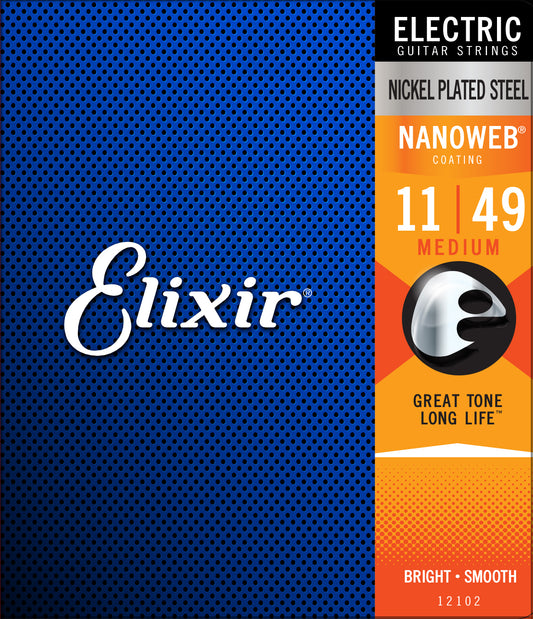 Elixir Nanoweb 11-49 Electric Guitar Strings