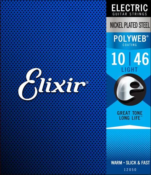 Elixir Polyweb Nickel Plated Steel Electric Guitar Strings 10-46
