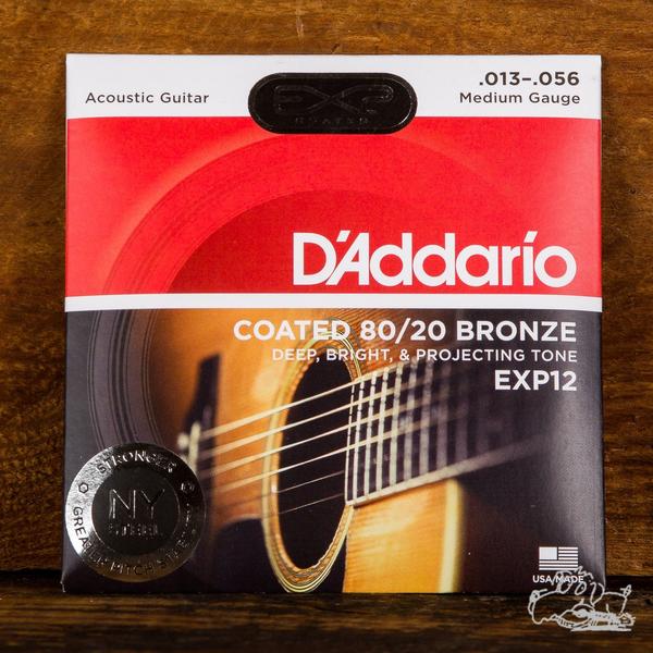 D'Addario 13-56 80/20 Bronze Acoustic Guitar Strings - EXP12