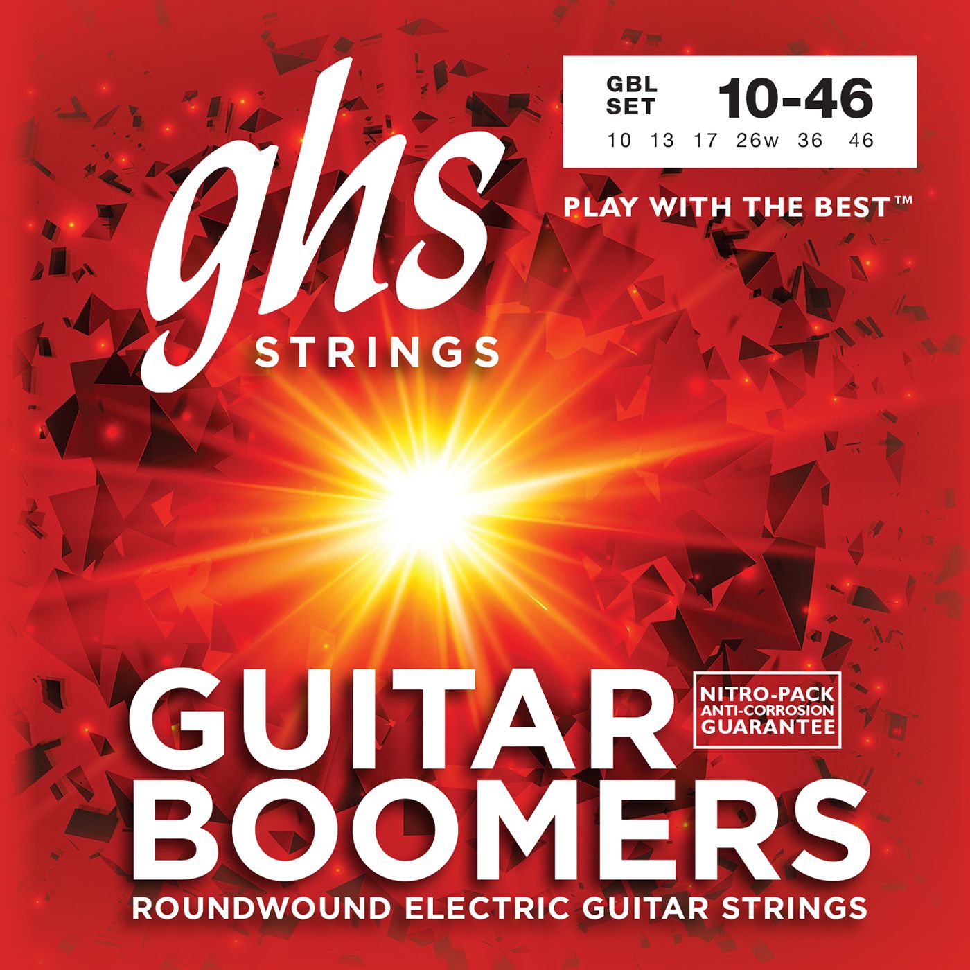 GHS Boomers 10-46 Roundwound Light Electric Guitar Strings