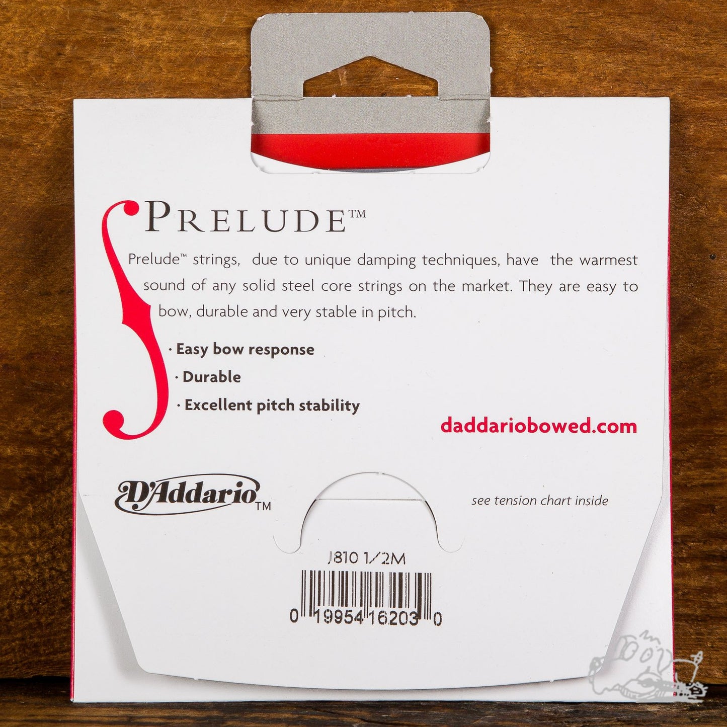 D'Addario Prelude Violin Strings 1/2 Scale Length Solid Steel Core