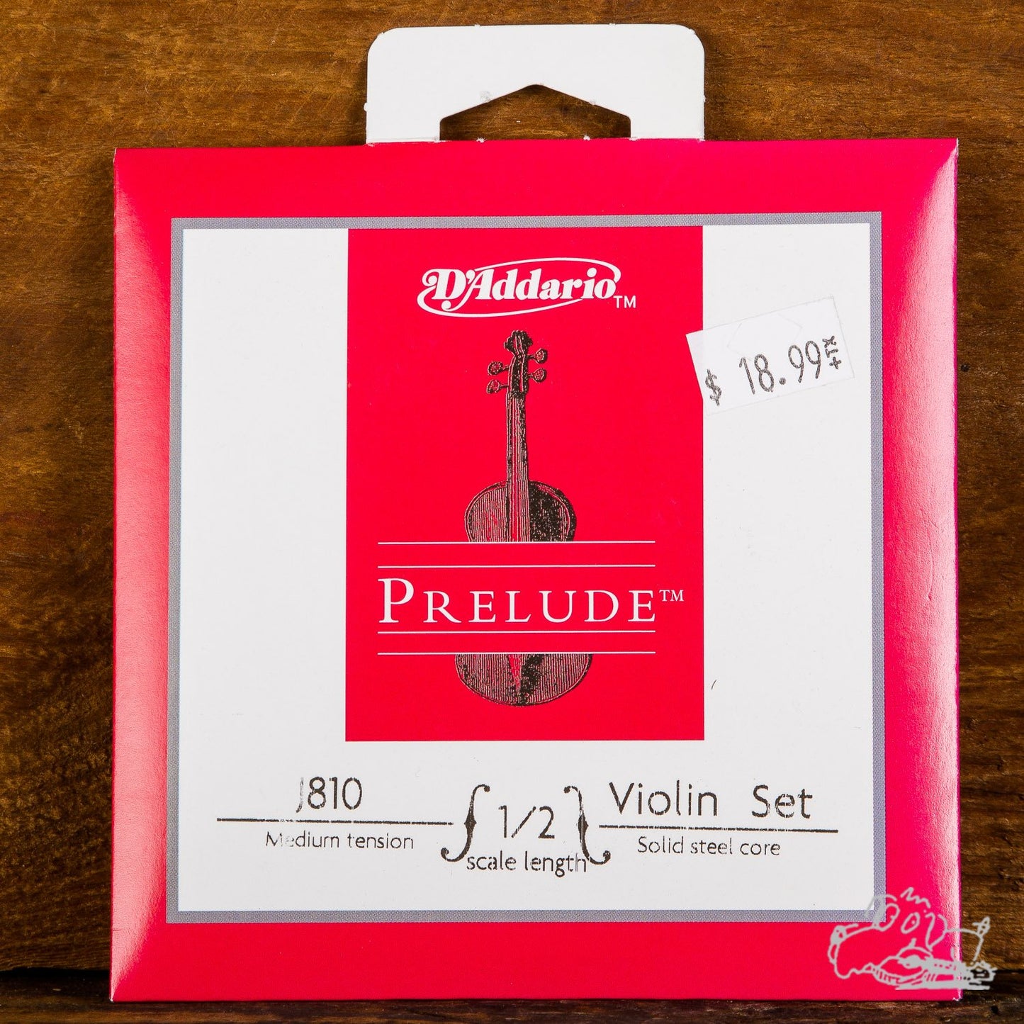D'Addario Prelude Violin Strings 1/2 Scale Length Solid Steel Core