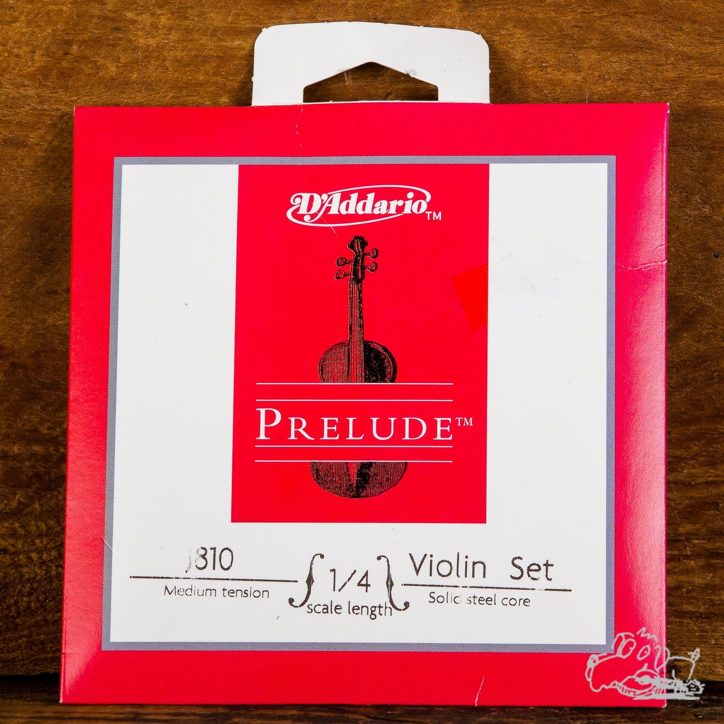 D'Addario Prelude Violin Strings 1/4 Scale Length Solid Steel Core