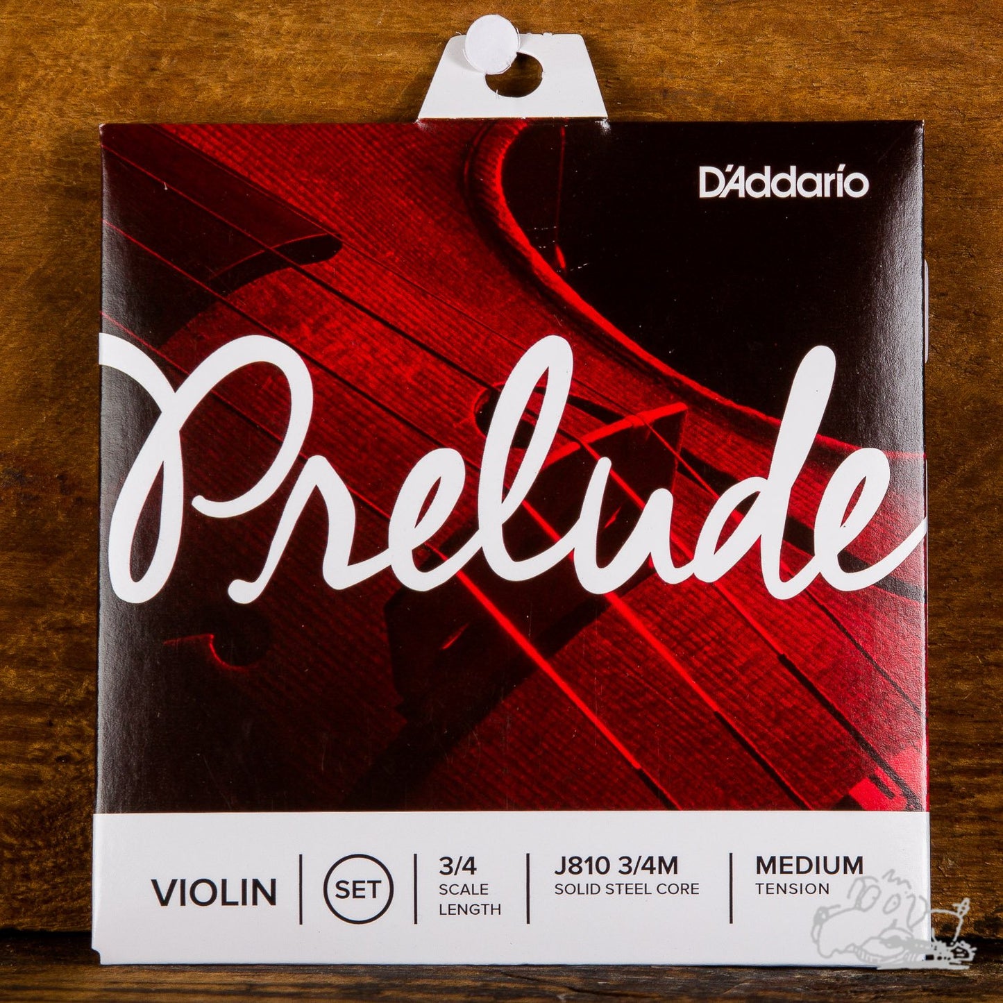 D'Addario Prelude Violin Strings 3/4 Scale Length Solid Steel Core