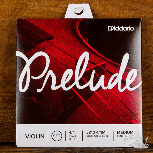 D'Addario Prelude Violin Strings 4/4 Scale Length Solid Steel Core
