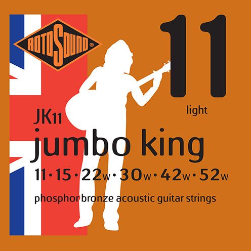 Rotosound JK11 Jumbo King Phosphor Bronze Acoustic Guitar Strings 11-52