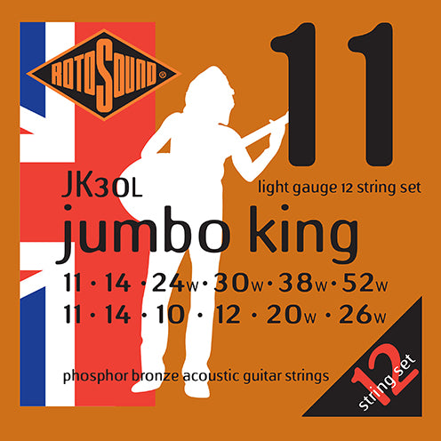 Rotosound Jumbo King 12-String Phosphor Bronze Acoustic Set 11-52